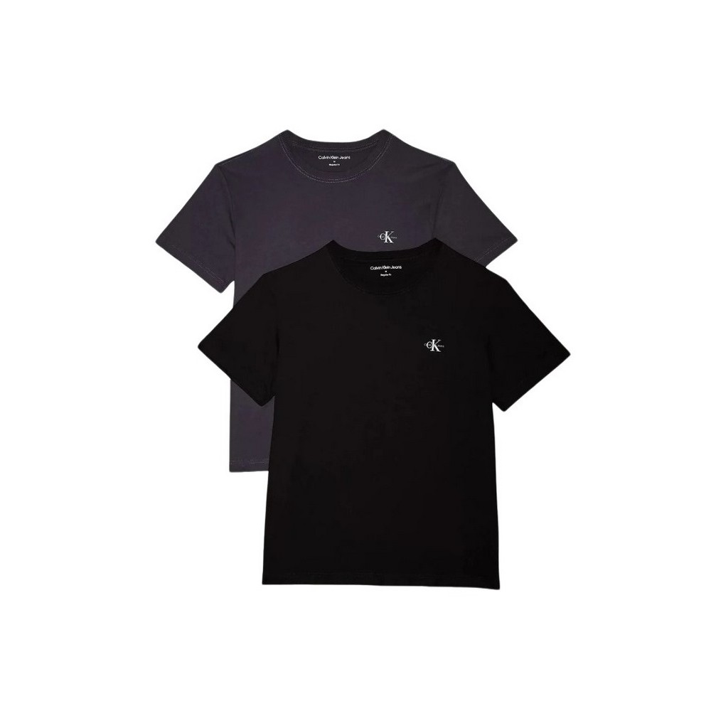 CALVIN KLEIN JEANS 2 PACK MONOGRAM T-SHIRT ΑΝΔΡΙΚΟ CK BLACK