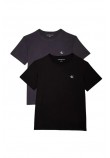 CALVIN KLEIN JEANS 2 PACK MONOGRAM T-SHIRT ΑΝΔΡΙΚΟ CK BLACK