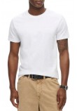 SUPERDRY ESSENTIAL LOGO EMB T-SHIRT ΜΠΛΟΥΖΑ ΑΝΔΡΙΚΗ BRIGHT WHITE