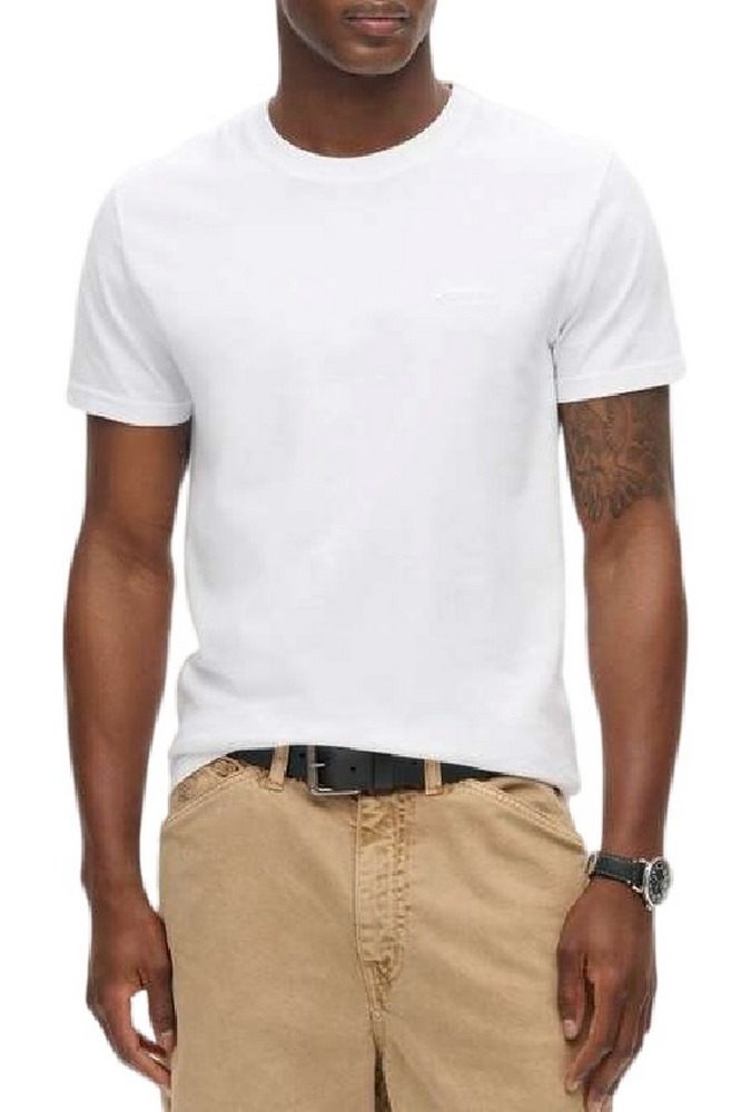 SUPERDRY ESSENTIAL LOGO EMB T-SHIRT ΜΠΛΟΥΖΑ ΑΝΔΡΙΚΗ BRIGHT WHITE