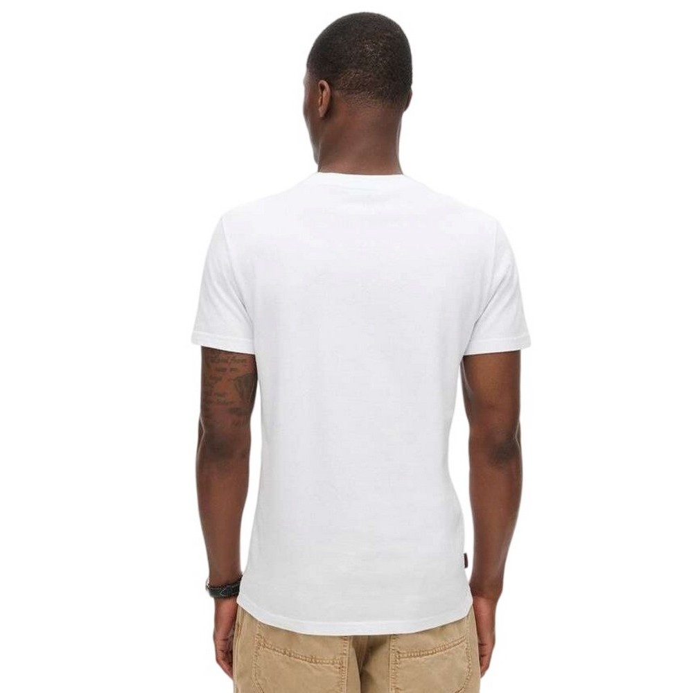 SUPERDRY ESSENTIAL LOGO EMB T-SHIRT ΜΠΛΟΥΖΑ ΑΝΔΡΙΚΗ BRIGHT WHITE