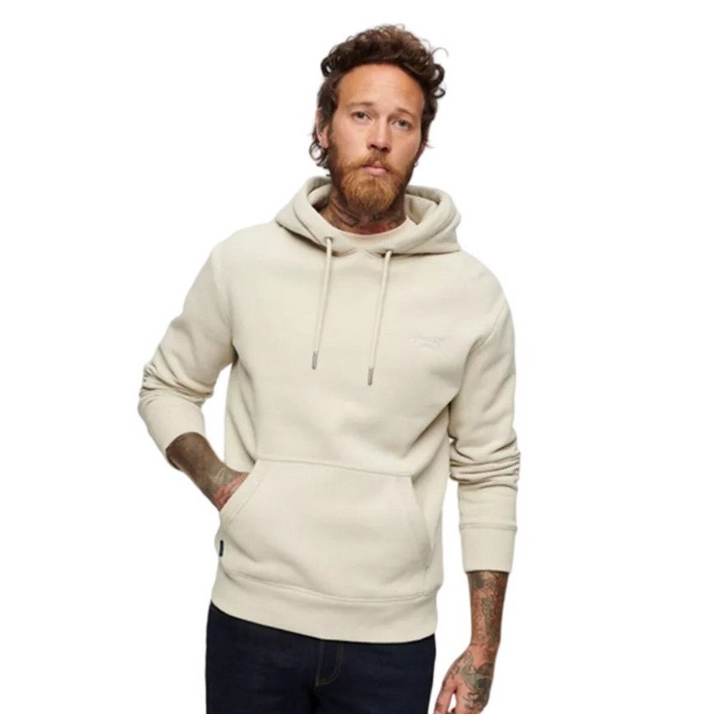 SUPERDRY D2 OVIN ESSENTIAL LOGO HOODIE ΦΟΥΤΕΡ ΜΠΛΟΥΖΑ ΑΝΔΡΙΚΗ BEIGE