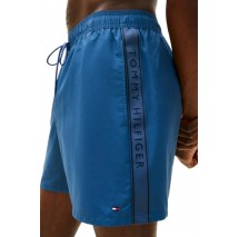 TOMMY HILFIGER MEDIUM DRAWSTRING TAPE ΜΑΓΙΟ ΑΝΔΡΙΚΟ BLUE
