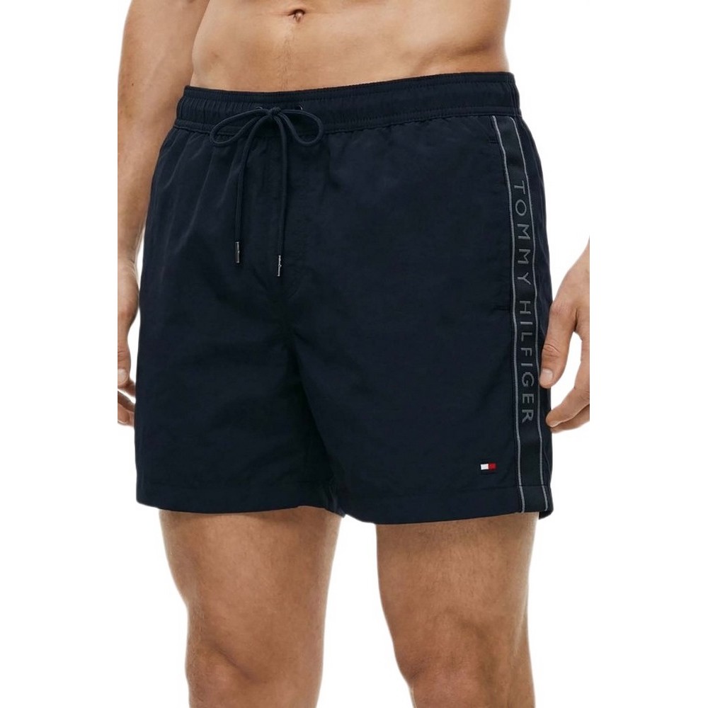 TOMMY HILFIGER MEDIUM DRAWSTRING TAPE ΜΑΓΙΟ ΑΝΔΡΙΚΟ NAVY