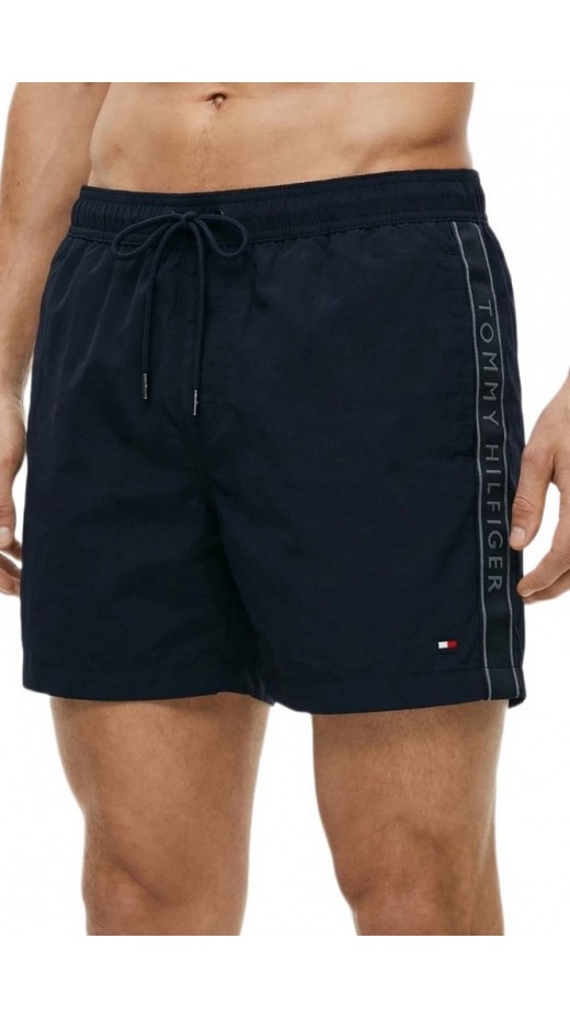 TOMMY HILFIGER MEDIUM DRAWSTRING TAPE ΜΑΓΙΟ ΑΝΔΡΙΚΟ NAVY