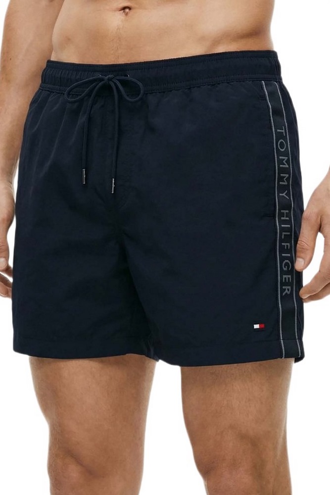 TOMMY HILFIGER MEDIUM DRAWSTRING TAPE ΜΑΓΙΟ ΑΝΔΡΙΚΟ NAVY