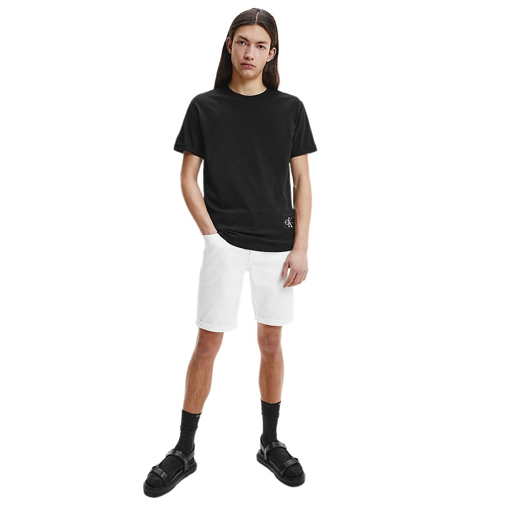 CALVIN KLEIN JEANS BADGE TURN UP SLEEVE T-SHIRT ΑΝΤΡΙΚΟ BLACK CALVIN KLEIN JEANS BADGE TURN UP SLEEVE T-SHIRT ΑΝΤΡΙΚΟ BLACK
