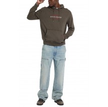 GUESS JEANS GJ HOOD REG AMERICA TRAD SWEAT ΦΟΥΤΕΡ ΜΠΛΟΥΖΑ ΑΝΔΡΙΚΗ OLIVE