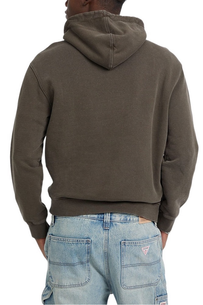 GUESS JEANS GJ HOOD REG AMERICA TRAD SWEAT ΦΟΥΤΕΡ ΜΠΛΟΥΖΑ ΑΝΔΡΙΚΗ OLIVE