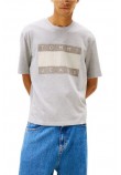 TOMMY JEANS 90S DISTRESSED FLAG TEE T-SHIRT ΜΠΛΟΥΖΑ ΑΝΔΡΙΚΗ GREY