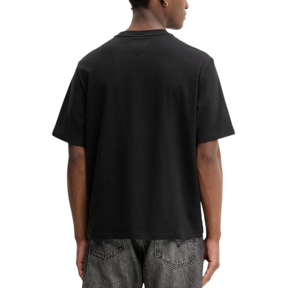 TOMMY JEANS 90S DISTRESSED FLAG TEE T-SHIRT ΜΠΛΟΥΖΑ ΑΝΔΡΙΚΗ BLACK