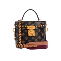 GUESS FYNNA MINI CANNISTER ΤΣΑΝΤΑ ΓΥΝΑΙΚΕΙΑ BROWN