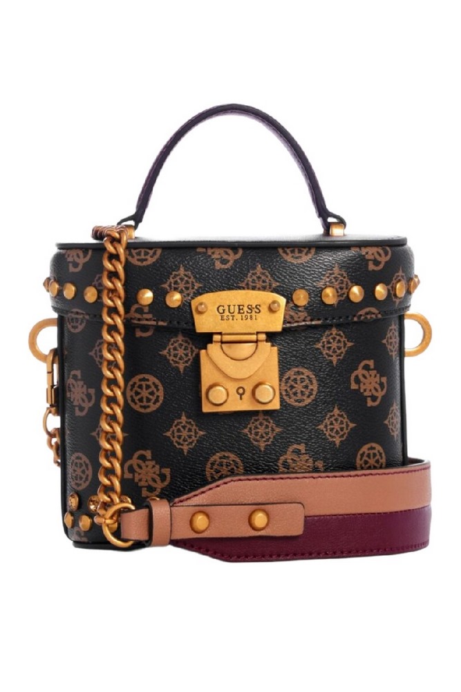 GUESS FYNNA MINI CANNISTER ΤΣΑΝΤΑ ΓΥΝΑΙΚΕΙΑ BROWN