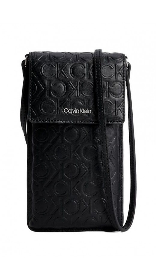 CALVIN KLEIN CK MUST PHONE POUCH XBODY-EMB MN  ΑΞΕΣΟΥΑΡ ΠΟΡΤΟΦΟΛΙ ΓΥΝΑΙΚΕΙΟ BLACK