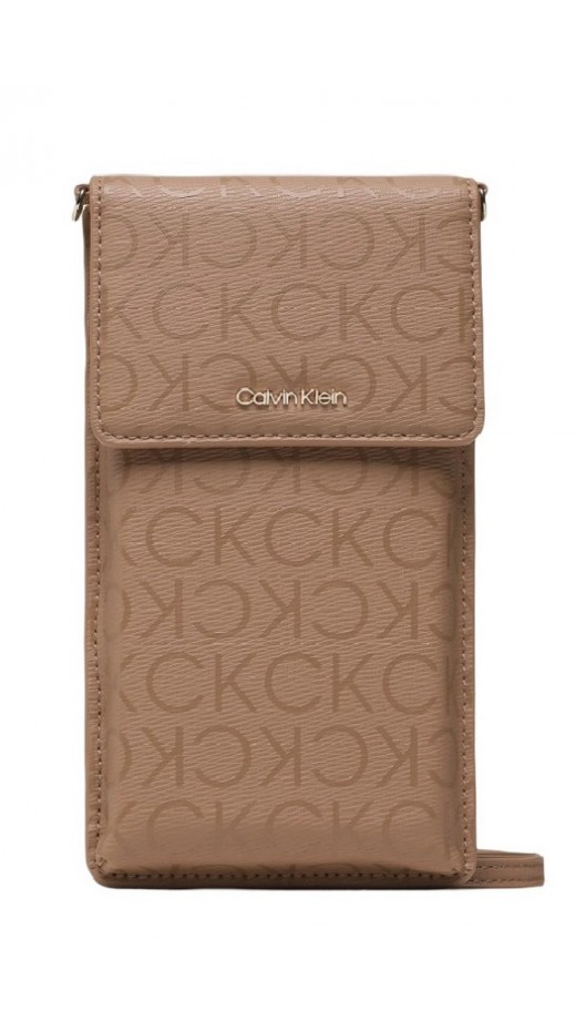 CALVIN KLEIN JEANS CK MUST PHONE POUCH EPI MONO ΑΞΕΣΟΥΑΡ ΠΟΡΤΟΦΟΛΙ ΓΥΝΑΙΚΕΙΑ BEIGE