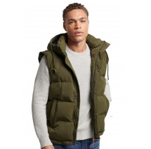 SUPERDRY D3 OVIN EVEREST HOODED PUFFER GILET ΓΙΛΕΚΟ ΜΠΟΥΦΑΝ ΑΝΔΡΙΚΟ OLIVE