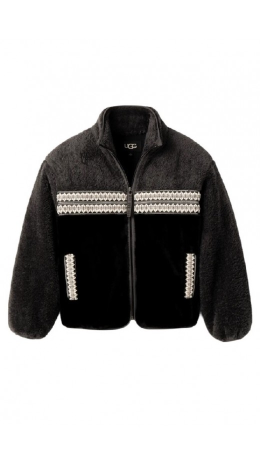 UGG MARLENE SHERPA JACKET H BRAID 1142550 ΜΠΟΥΦΑΝ ΓΥΝΑΙΚΕΙΟ BLACK