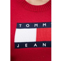 TOMMY JEANS SPARKLE FLAG SWEATER EXT ΜΠΛΟΥΖΑ ΠΛΕΚΤΗ ΓΥΝΑΙΚΕΙΑ RED