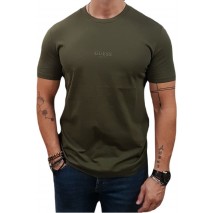 GUESS AIDY CN SS TEE T-SHIRT ΜΠΛΟΥΖΑ ΑΝΔΡΙΚΗ KHAKI