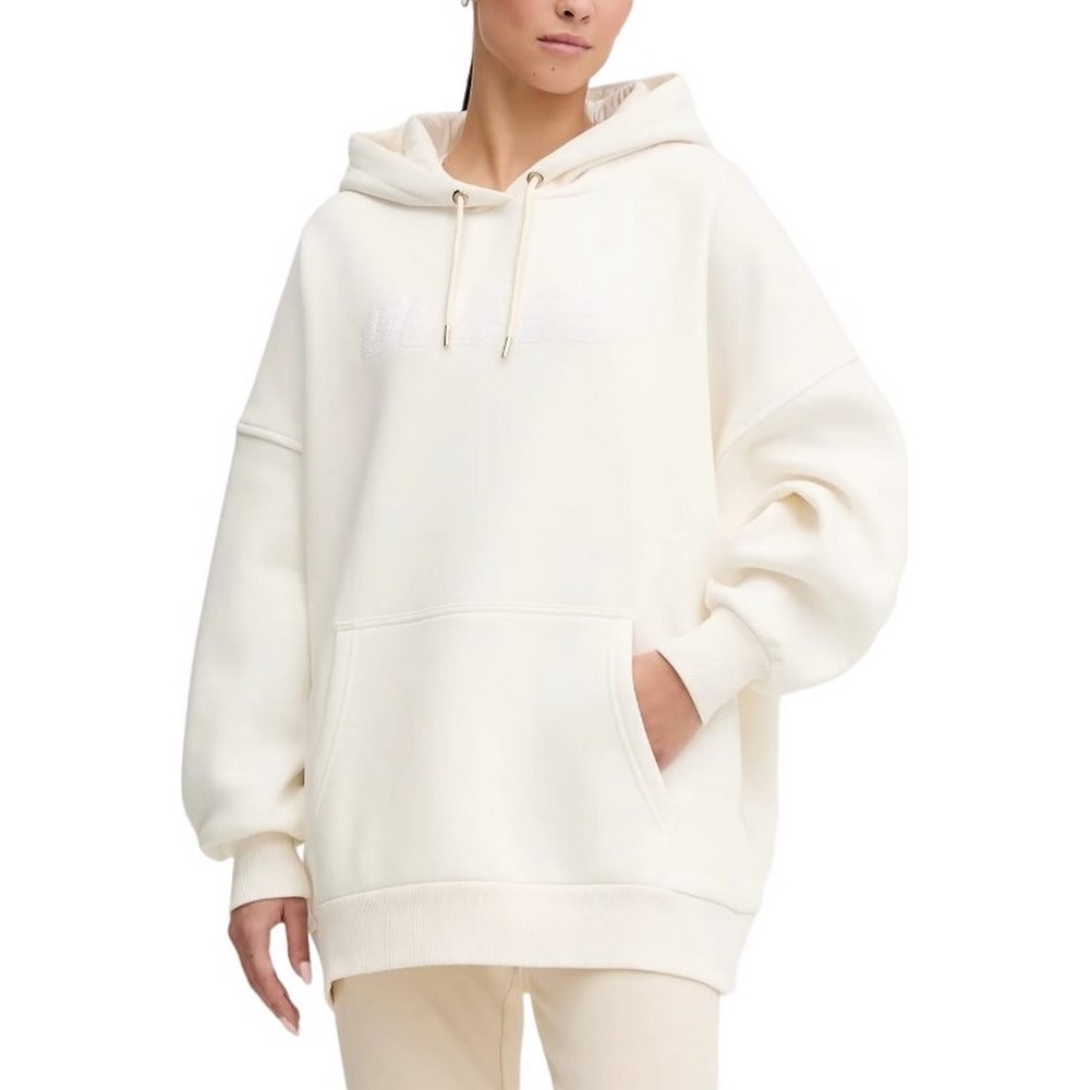 GUESS AELIA LONG MAXI SWEATSHIRT DRE ΦΟΥΤΕΡ ΜΠΛΟΥΖΑ ΓΥΝΑΙΚΕΙΑ OFF WHITE