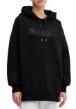 GUESS AELIA LONG MAXI SWEATSHIRT DRE ΦΟΥΤΕΡ ΜΠΛΟΥΖΑ ΓΥΝΑΙΚΕΙΑ BLACK
