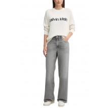 CALVIN KLEIN JEANS COTTON GRAPHIC PULLOVER ΜΠΛΟΥΖΑ ΠΛΕΚΤΗ ΓΥΝΑΙΚΕΙΑ OFF WHITE