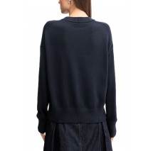 CALVIN KLEIN JEANS COTTON GRAPHIC PULLOVER ΜΠΛΟΥΖΑ ΠΛΕΚΤΗ ΓΥΝΑΙΚΕΙΑ NAVY