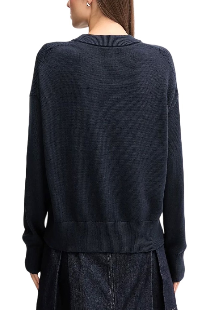 CALVIN KLEIN JEANS COTTON GRAPHIC PULLOVER ΜΠΛΟΥΖΑ ΠΛΕΚΤΗ ΓΥΝΑΙΚΕΙΑ NAVY