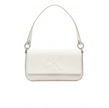 CALVIN KLEIN JEANS SCULPTED FLAP SHOULDER POUCH25 ΤΣΑΝΤΑ ΓΥΝΑΙΚΕΙΑ WHITE