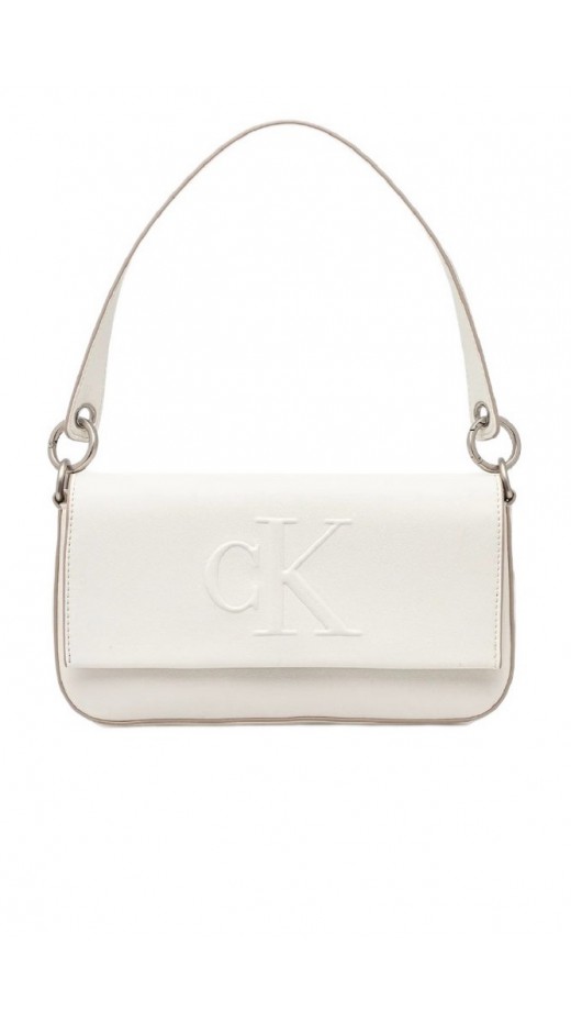 CALVIN KLEIN JEANS SCULPTED FLAP SHOULDER POUCH25 ΤΣΑΝΤΑ ΓΥΝΑΙΚΕΙΑ WHITE