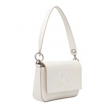 CALVIN KLEIN JEANS SCULPTED FLAP SHOULDER POUCH25 ΤΣΑΝΤΑ ΓΥΝΑΙΚΕΙΑ WHITE