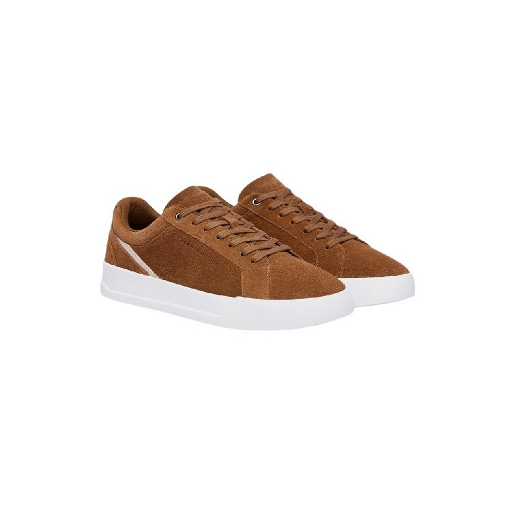 TOMMY HILFIGER COURT PREMIUM SUEDE ΠΑΠΟΥΤΣΙ ΑΝΔΡΙΚΟ BROWN