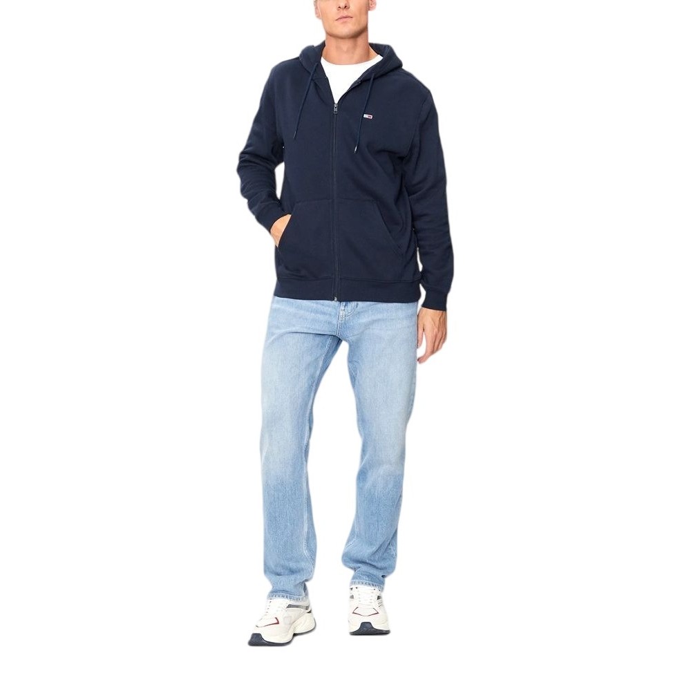 TOMMY JEANS REG S FLAG ZIP THRU ΖΑΚΕΤΑ ΦΟΥΤΕΡ ΑΝΔΡΙΚΗ NAVY