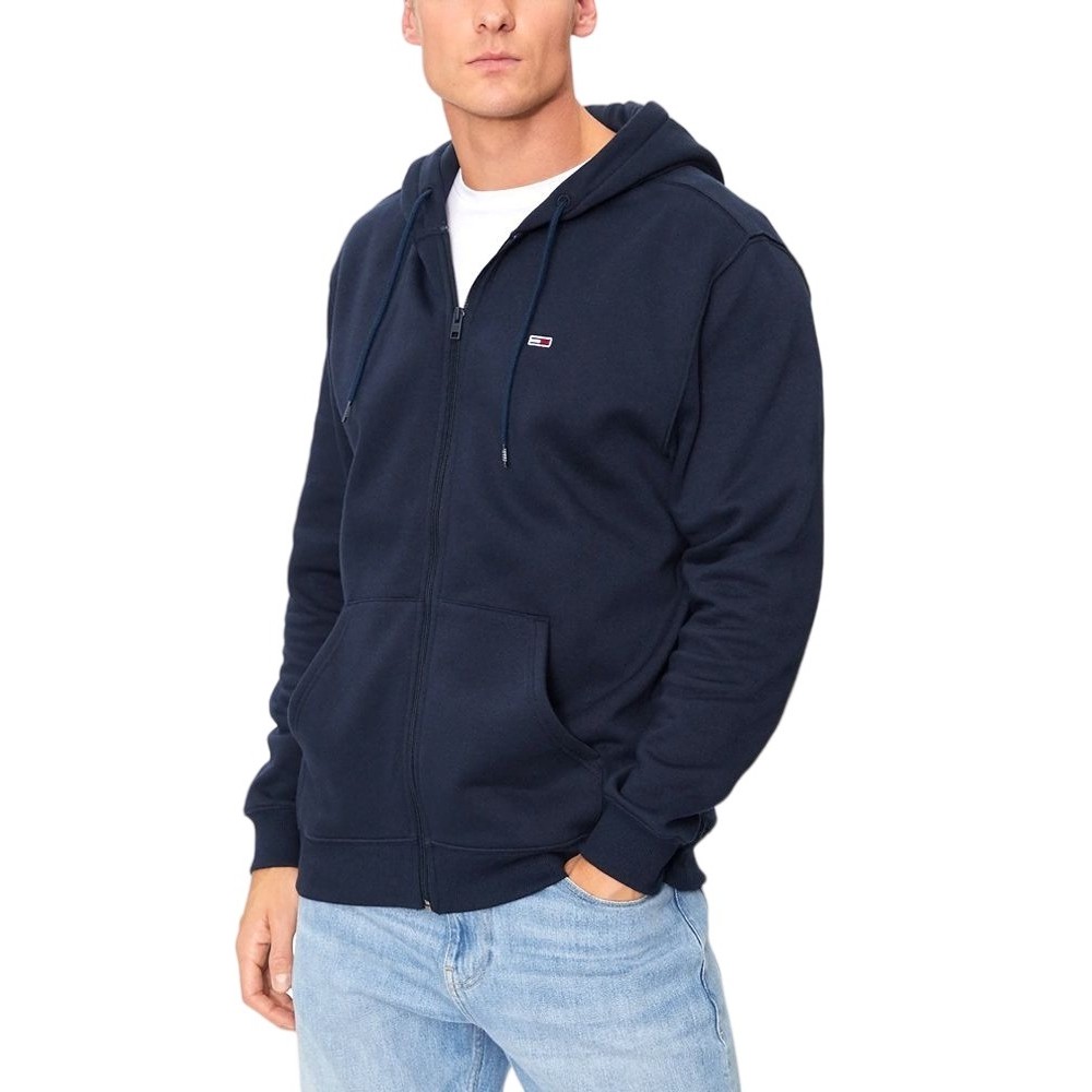 TOMMY JEANS REG S FLAG ZIP THRU ΖΑΚΕΤΑ ΦΟΥΤΕΡ ΑΝΔΡΙΚΗ NAVY