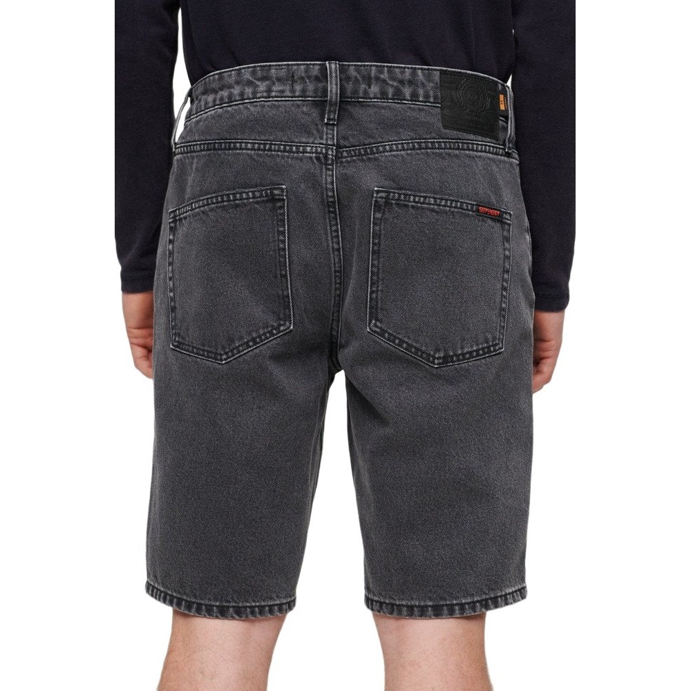 D2 OVIN VINTAGE STRAIGHT SHORT ΣΟΡΤΣ ΑΝΔΡΙΚΟ WASHED BLACK