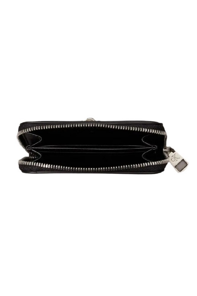 CALVIN KLEIN JEANS SCULPTED MED ZIP AROUND MONO ΠΟΡΤΟΦΟΛΙ ΓΥΝΑΙΚΕΙΟ BLACK/WHITE