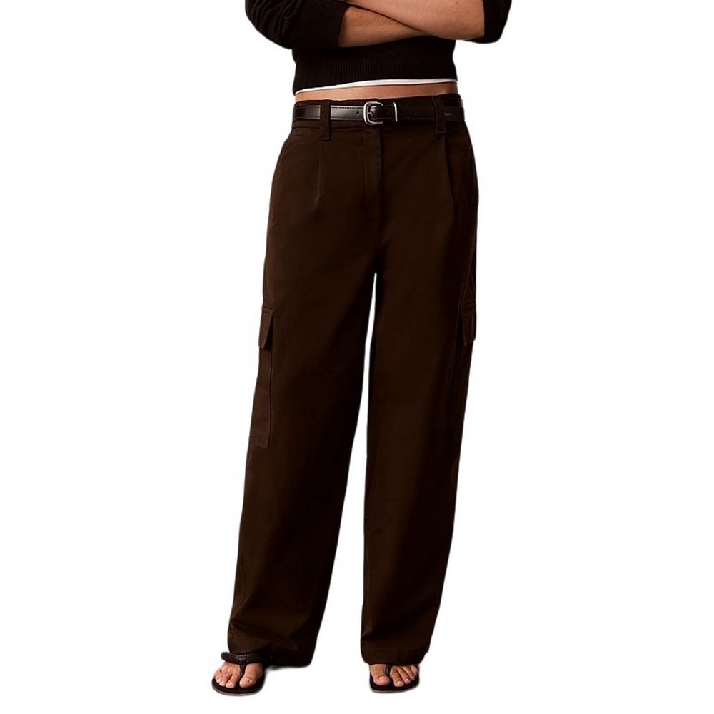 CALVIN KLEIN JEANSCOTTON EWAIST CARGO PANT ΠΑΝΤΕΛΟΝΙ ΓΥΝΑΙΚΕΙΟ COFFEE