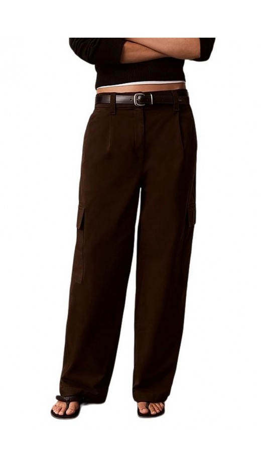 CALVIN KLEIN JEANSCOTTON EWAIST CARGO PANT ΠΑΝΤΕΛΟΝΙ ΓΥΝΑΙΚΕΙΟ COFFEE