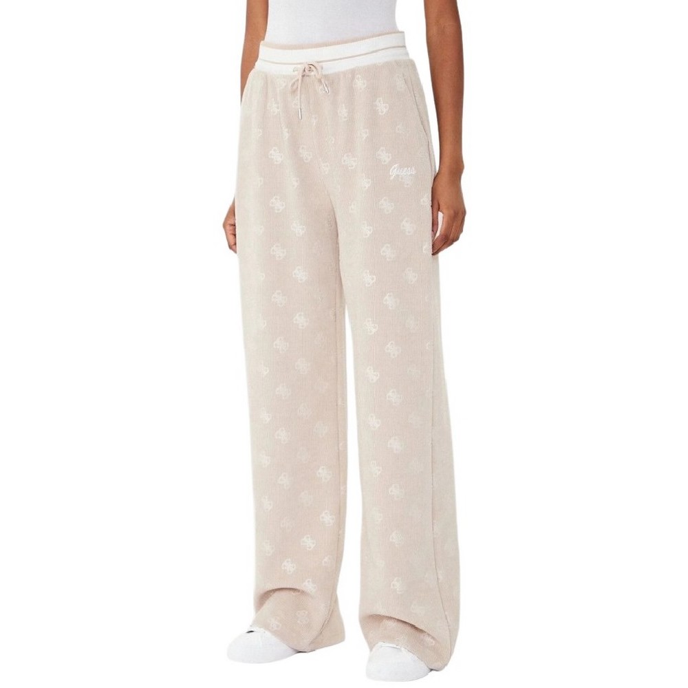 GUESS PAULINA WIDE LEG PANTS ΦΟΡΜΑ ΠΑΝΤΕΛΟΝΙ ΓΥΝΑΙΚΕΙΟ BEIGE