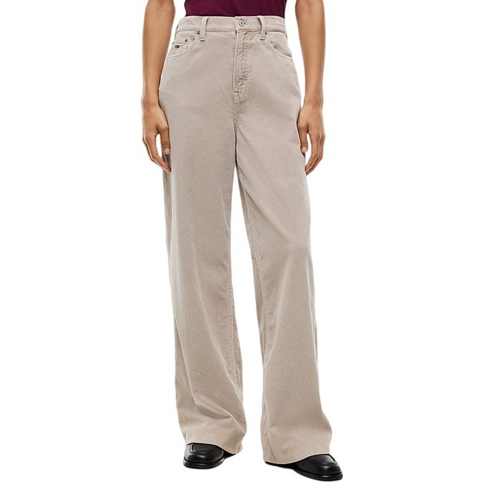 TOMMY JEANS HW STRAIGHT LEG CORD PANT ΠΑΝΤΕΛΟΝΙ ΓΥΝΑΙΚΕΙΟ BEIGE