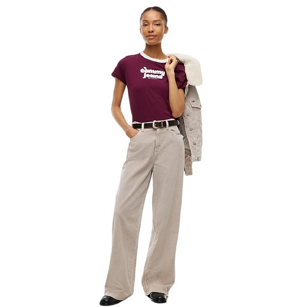 TOMMY JEANS HW STRAIGHT LEG CORD PANT ΠΑΝΤΕΛΟΝΙ ΓΥΝΑΙΚΕΙΟ BEIGE