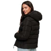 SUPERDRY HOODED SPIRIT SPORTS PUFFER ΜΠΟΥΦΑΝ ΓΥΝΑΙΚΕΙΟ BLACK