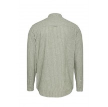 TOMMY JEANS LINEN MIX BND STP SHRT EXT ΠΟΥΚΑΜΙΣΟ ΑΝΔΡΙΚΟ GREEN