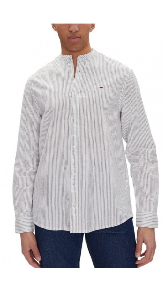 TOMMY JEANS LINEN MIX BND STP SHRT EXT ΠΟΥΚΑΜΙΣΟ ΑΝΔΡΙΚΟ ECRU