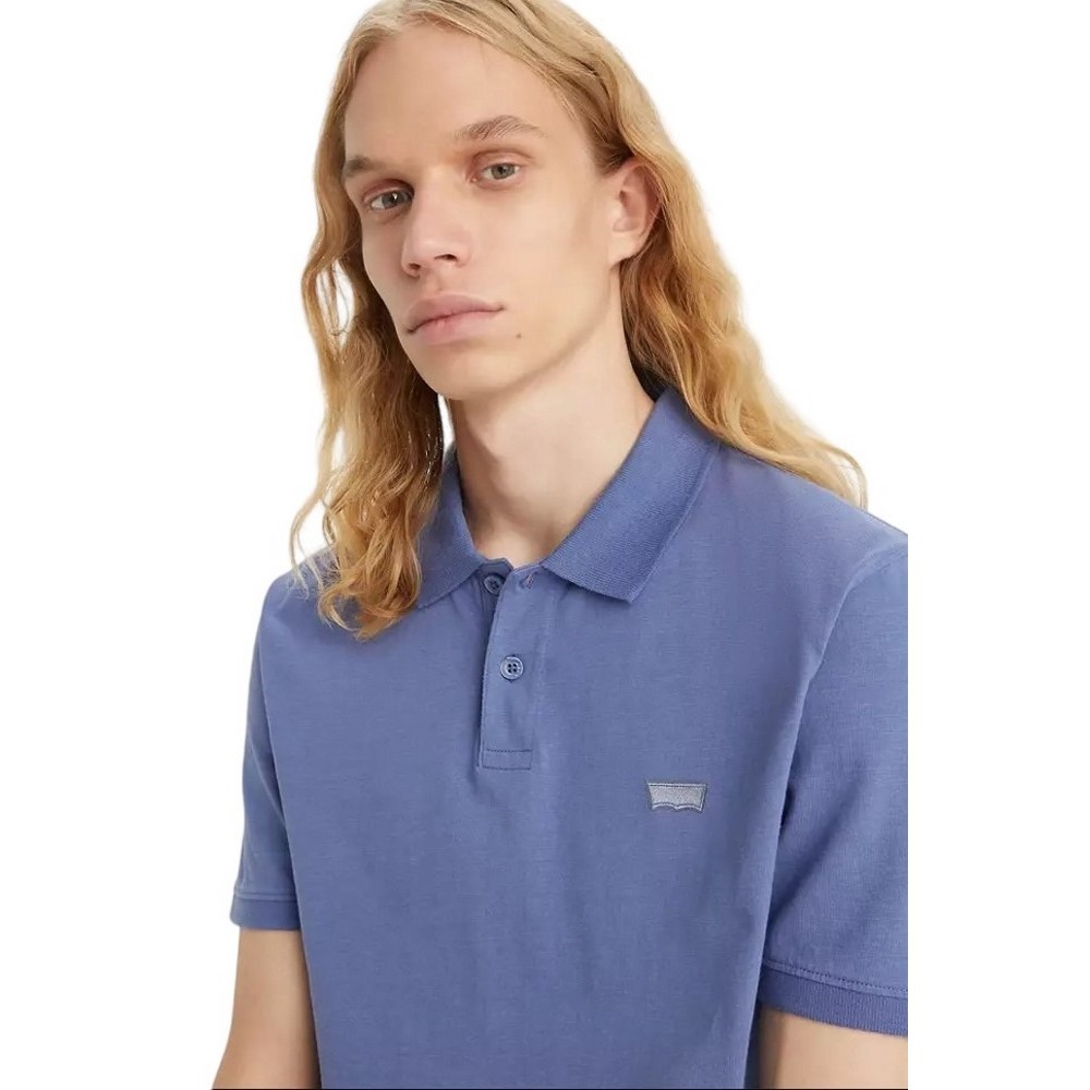 LEVI'S SLIM HOUSEMARK POLO T-SHIRT ΜΠΛΟΥΖΑ ΑΝΔΡΙΚΗ BLUE