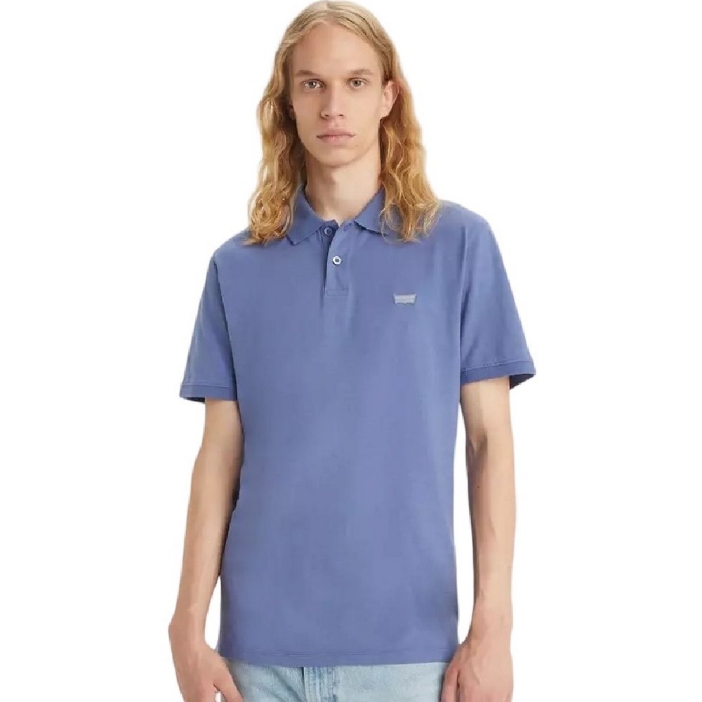 LEVI'S SLIM HOUSEMARK POLO T-SHIRT ΜΠΛΟΥΖΑ ΑΝΔΡΙΚΗ BLUE