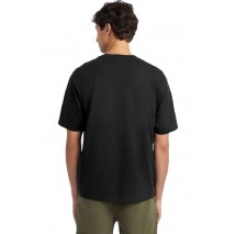 GUESS JEANS SS CN OS MINI TRIANGLE TEE ΜΠΛΟΥΖΑ ΑΝΔΡΙΚΗ BLACK