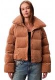 CALVIN KLEIN JEANS CORDUROY INSULATED DOWN PUFFER ΜΠΟΥΦΑΝ ΓΥΝΑΙΚΕΙΟ TAN
