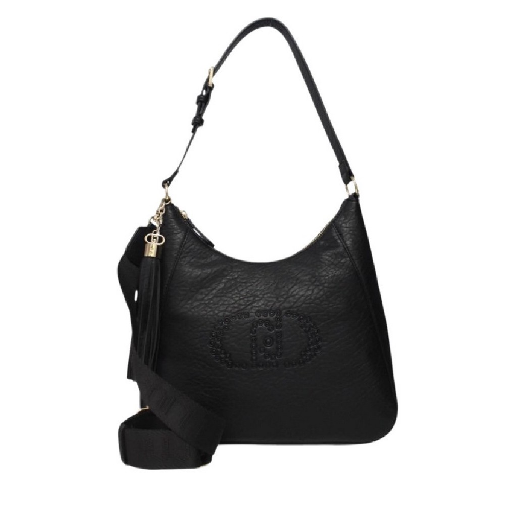 LIU JO MIN OF 2 ECS M HOBO AF5119E0161 ΤΣΑΝΤΑ ΓΥΝΑΙΚΕΙΑ BLACK