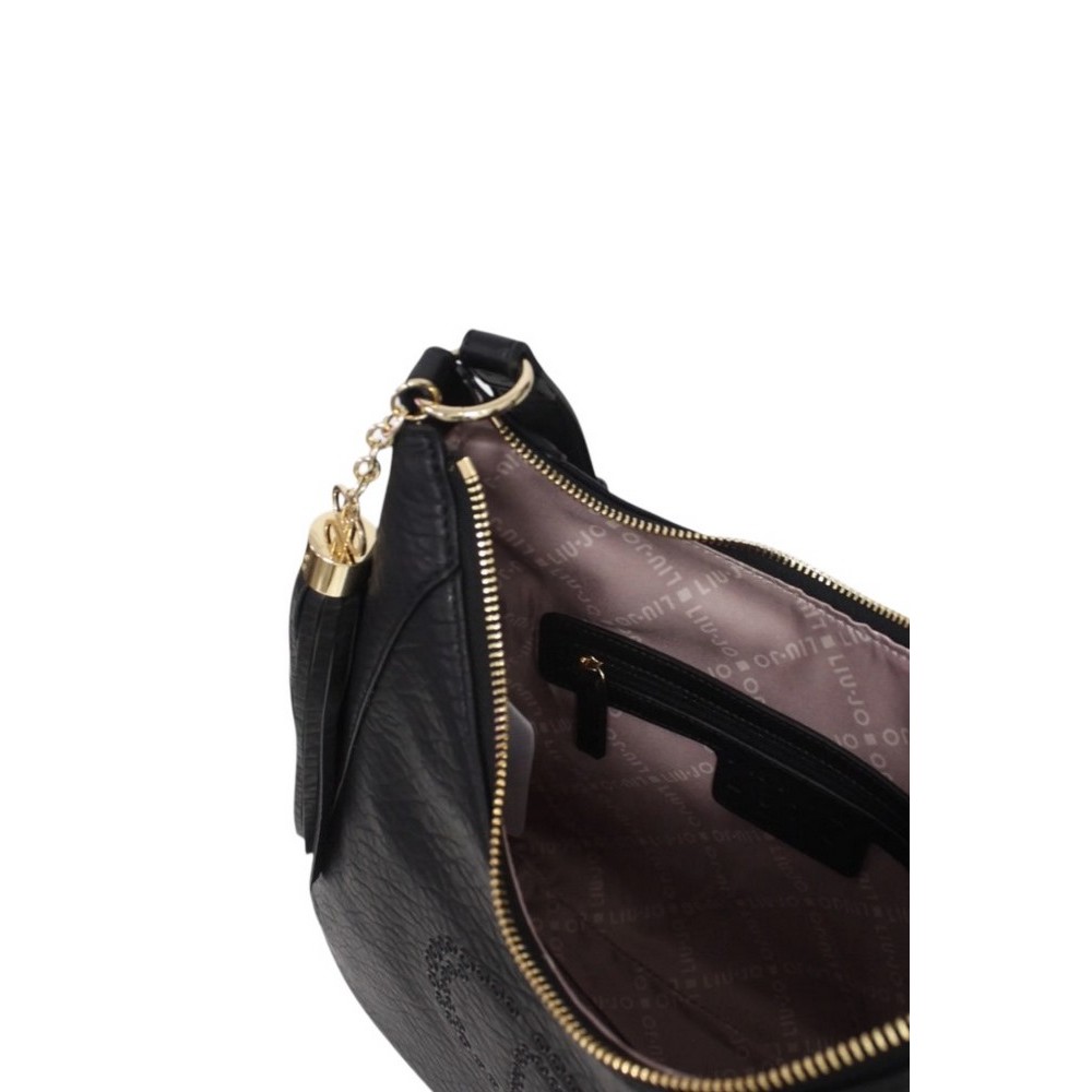LIU JO MIN OF 2 ECS M HOBO AF5119E0161 ΤΣΑΝΤΑ ΓΥΝΑΙΚΕΙΑ BLACK